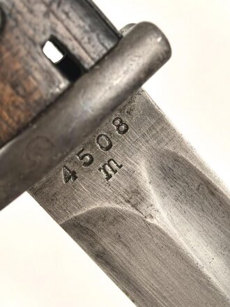 Seitengewehr M84/98 für k98 der Wehrmacht. Getragenes Stück