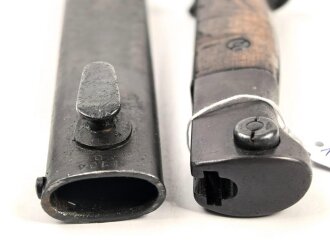 Seitengewehr M84/98 für k98 der Wehrmacht. Getragenes Stück