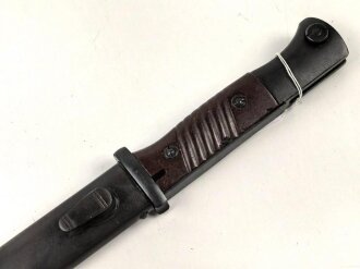 Seitengewehr M84/98 für k98 der Wehrmacht. Getragenes Stück, wohl Nachbrüniert