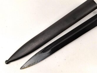 Seitengewehr M84/98 für k98 der Wehrmacht. Getragenes Stück, wohl Nachbrüniert