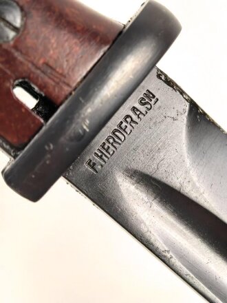 Seitengewehr M84/98 für k98 der Wehrmacht. Getragenes Stück, wohl Nachbrüniert