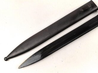 Seitengewehr M84/98 für k98 der Wehrmacht. Getragenes Stück, wohl Nachbrüniert