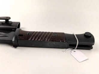 Seitengewehr M84/98 für k98 der Wehrmacht. Getragenes Stück, wohl Nachbrüniert