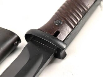 Seitengewehr M84/98 für k98 der Wehrmacht. Getragenes Stück, wohl Nachbrüniert