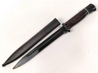 Seitengewehr M84/98 für k98 der Wehrmacht. Getragenes Stück, wohl Nachbrüniert