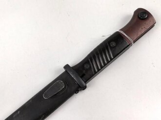 Seitengewehr M84/98 für k98 der Wehrmacht. Nummerngleiches Stück von F.Herder 1937. Ungewöhnliche Brünierung