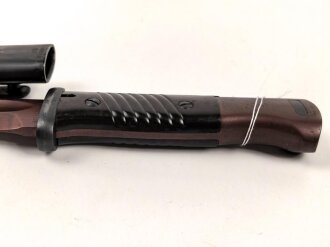 Seitengewehr M84/98 für k98 der Wehrmacht. Nummerngleiches Stück von F.Herder 1937. Ungewöhnliche Brünierung