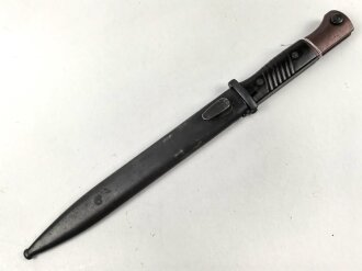 Seitengewehr M84/98 für k98 der Wehrmacht. Nummerngleiches Stück von F.Herder 1937. Ungewöhnliche Brünierung