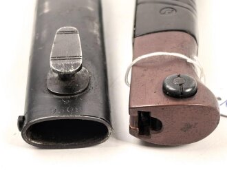 Seitengewehr M84/98 für k98 der Wehrmacht. Nummerngleiches Stück von F.Herder 1937. Ungewöhnliche Brünierung