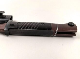 Seitengewehr M84/98 für k98 der Wehrmacht. Nummerngleiches Stück von F.Herder 1937. Ungewöhnliche Brünierung