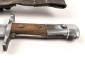 Schweiz, Seitengewehr Modell 1914 mit Sägerücken im Koppelschuh. Guter Gesamtzustand
