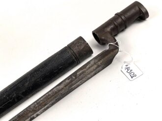 Österreich, Tüllenbajonett für Lorenzgewehr Modell 1854. Sperring fehlt