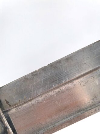 1. Weltkrieg, Seitengewehr 14 mit Stahlblechscheide. Hersteller Bayard