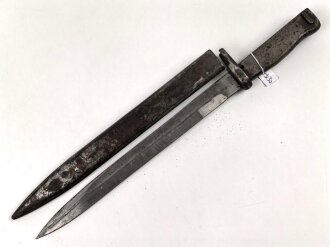 1. Weltkrieg, Ersatz Seitengewehr . Gereinigtes Stück mit resten des Originallack