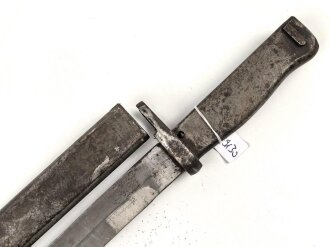 1. Weltkrieg, Ersatz Seitengewehr . Gereinigtes Stück mit resten des Originallack
