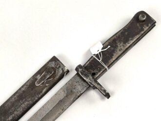 1. Weltkrieg, Ersatz Seitengewehr . Gereinigtes Stück mit resten des Originallack