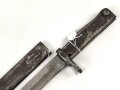 1. Weltkrieg, Ersatz Seitengewehr . Gereinigtes Stück mit resten des Originallack