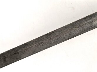 Preußen, Kavalleriedegen KD89. Ungereinigtes Stück mit biedseitiger, schwacher Klingenätzung  von WKC, Klingenlänge 83cm und breite 2,2cm