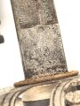 Preußen, Kavalleriedegen KD89. Ungereinigtes Stück mit biedseitiger, schwacher Klingenätzung  von WKC, Klingenlänge 83cm und breite 2,2cm