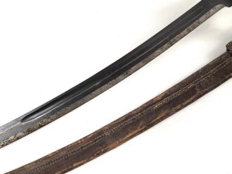 Niederlande, " Klewang" Säbel Modell 1911. Hersteller " Hembrug". Ungereinigtes Stück mit Koppelschuh und dem seltenen Portepee