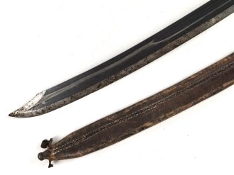Niederlande, " Klewang" Säbel Modell 1911. Hersteller " Hembrug". Ungereinigtes Stück mit Koppelschuh und dem seltenen Portepee
