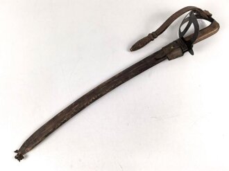 Niederlande, " Klewang" Säbel Modell 1911. Hersteller " Hembrug". Ungereinigtes Stück mit Koppelschuh und dem seltenen Portepee