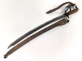 Niederlande, " Klewang" Säbel Modell 1911. Hersteller " Hembrug". Ungereinigtes Stück mit Koppelschuh und dem seltenen Portepee