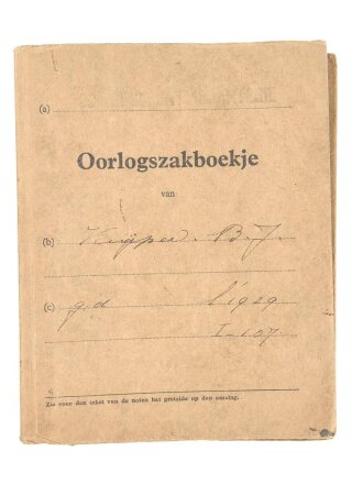 Niederlande, " Oorlogszakboekje" eines...