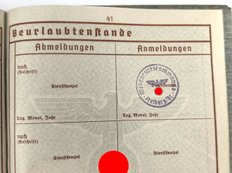 Wehrpaß Heer, eingestellt 22. Mai 1942 bei  Infanterie Ersatz. Btl. 470