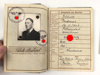 Wehrpaß Heer, eingestellt 22. Mai 1942 bei  Infanterie Ersatz. Btl. 470