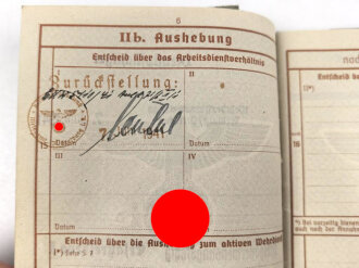 Wehrpaß Heer, eingestellt 22. Mai 1942 bei  Infanterie Ersatz. Btl. 470