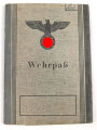 Wehrpaß Heer, eingestellt am 27.7.44 bei Stamm Schwadron Fahr Ers. und Ausb. Abteilung 3, Kreis Meserits