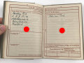 Wehrpaß Heer, eingestellt am 27.7.44 bei Stamm Schwadron Fahr Ers. und Ausb. Abteilung 3, Kreis Meserits