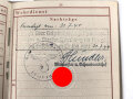 Wehrpaß Heer, eingestellt am 27.7.44 bei Stamm Schwadron Fahr Ers. und Ausb. Abteilung 3, Kreis Meserits