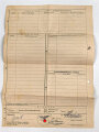 Wehrpaß Heer, eingestellt am 27.7.44 bei Stamm Schwadron Fahr Ers. und Ausb. Abteilung 3, Kreis Meserits