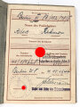 Wehrpaß Heer, eingestellt am 27.7.44 bei Stamm Schwadron Fahr Ers. und Ausb. Abteilung 3, Kreis Meserits