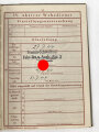 Wehrpaß Heer, eingestellt am 27.7.44 bei Stamm Schwadron Fahr Ers. und Ausb. Abteilung 3, Kreis Meserits
