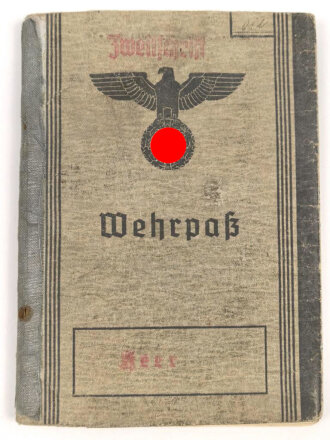 Wehrpaß Heer, Zweitschrift, eingestellt am 4. November 1937 bei Artillerie Regiment 30