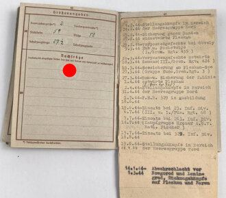 Wehrpaß Heer, Zweitschrift, eingestellt am 4. November 1937 bei Artillerie Regiment 30