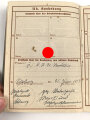 Wehrpaß Heer, Zweitschrift, eingestellt am 4. November 1937 bei Artillerie Regiment 30