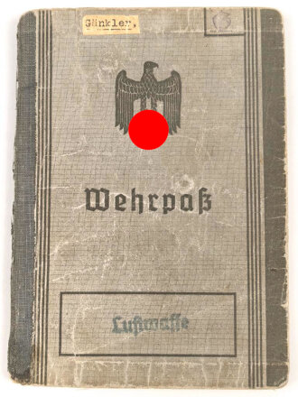 Wehrpaß Luftwaffe, ausgestellt 9.3.1937 bei Flieger Ersatz Abteilung 13