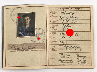 Wehrpaß Luftwaffe, ausgestellt 9.3.1937 bei Flieger Ersatz Abteilung 13