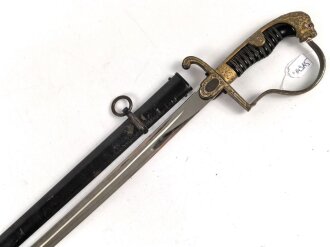 Heer, Säbel für Offiziere, Modell 119 von Alcoso Solingen. Saubere Klinge, Scheide Originallack, guter Gesamtzustand. Ungereinigtes Stück