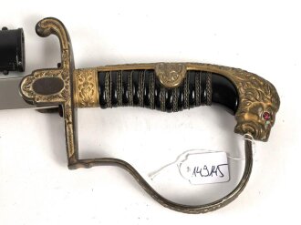Heer, Säbel für Offiziere, Modell 119 von Alcoso Solingen. Saubere Klinge, Scheide Originallack, guter Gesamtzustand. Ungereinigtes Stück