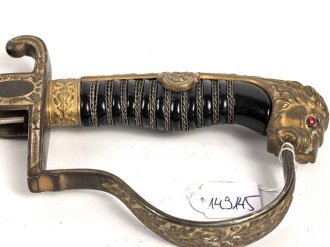 Heer, Säbel für Offiziere, Modell 119 von Alcoso Solingen. Saubere Klinge, Scheide Originallack, guter Gesamtzustand. Ungereinigtes Stück