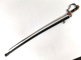 Heer, Säbel für Offiziere, Modell 119 von Alcoso Solingen. Saubere Klinge, Scheide Originallack, guter Gesamtzustand. Ungereinigtes Stück