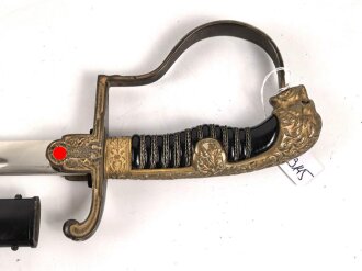 Heer, Säbel für Offiziere, Modell 119 von Alcoso Solingen. Saubere Klinge, Scheide Originallack, guter Gesamtzustand. Ungereinigtes Stück