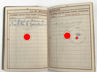 Wehrpaß Heer, eingestellt am 1.4.43 bei Grenadier Ersatz Btl 96