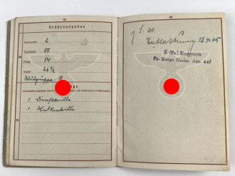 Wehrpaß Luftwaffe, eingestellt am 24.10.37 bei Luftnachrichten Abteilung I/14 Münster.