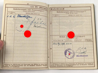 Wehrpaß Heer, eingestellt am 8.12.41 bei Grenadier Ersatz Kompanie 31 Braunschweig